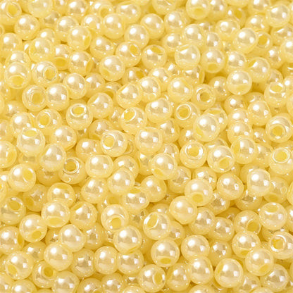 200PCS 4mm Cream Glass Rice Beads