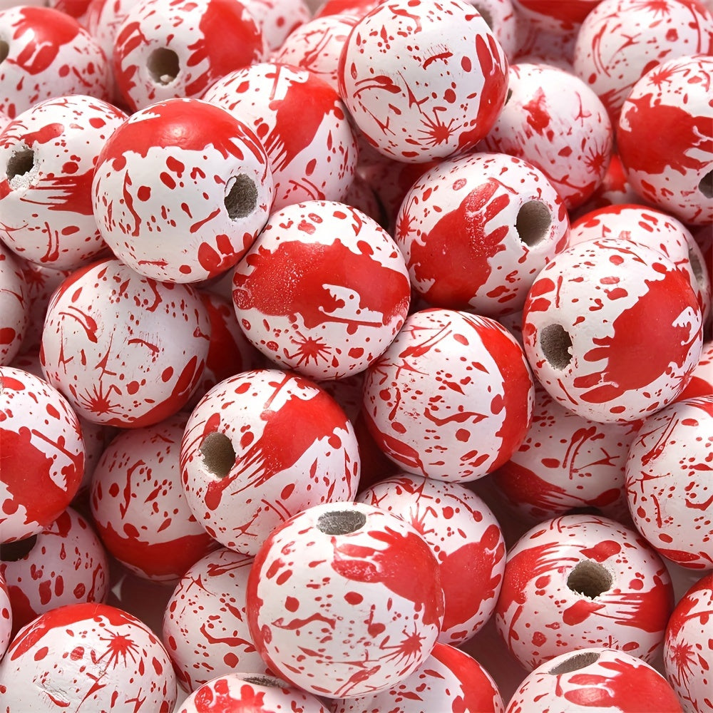 Halloween Printed Wooden Spacer Beads