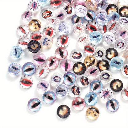 20PCS 8mm Eye Pattern Acrylic Spacer Beads
