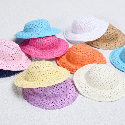 Mini Straw Hat Decorations