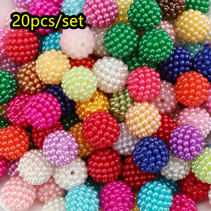 20/50pcs Multicolor Acrylic Bayberry Beads