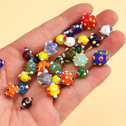 10pcs/set 8/10/12mm Dragonfly Eye Glass Beads