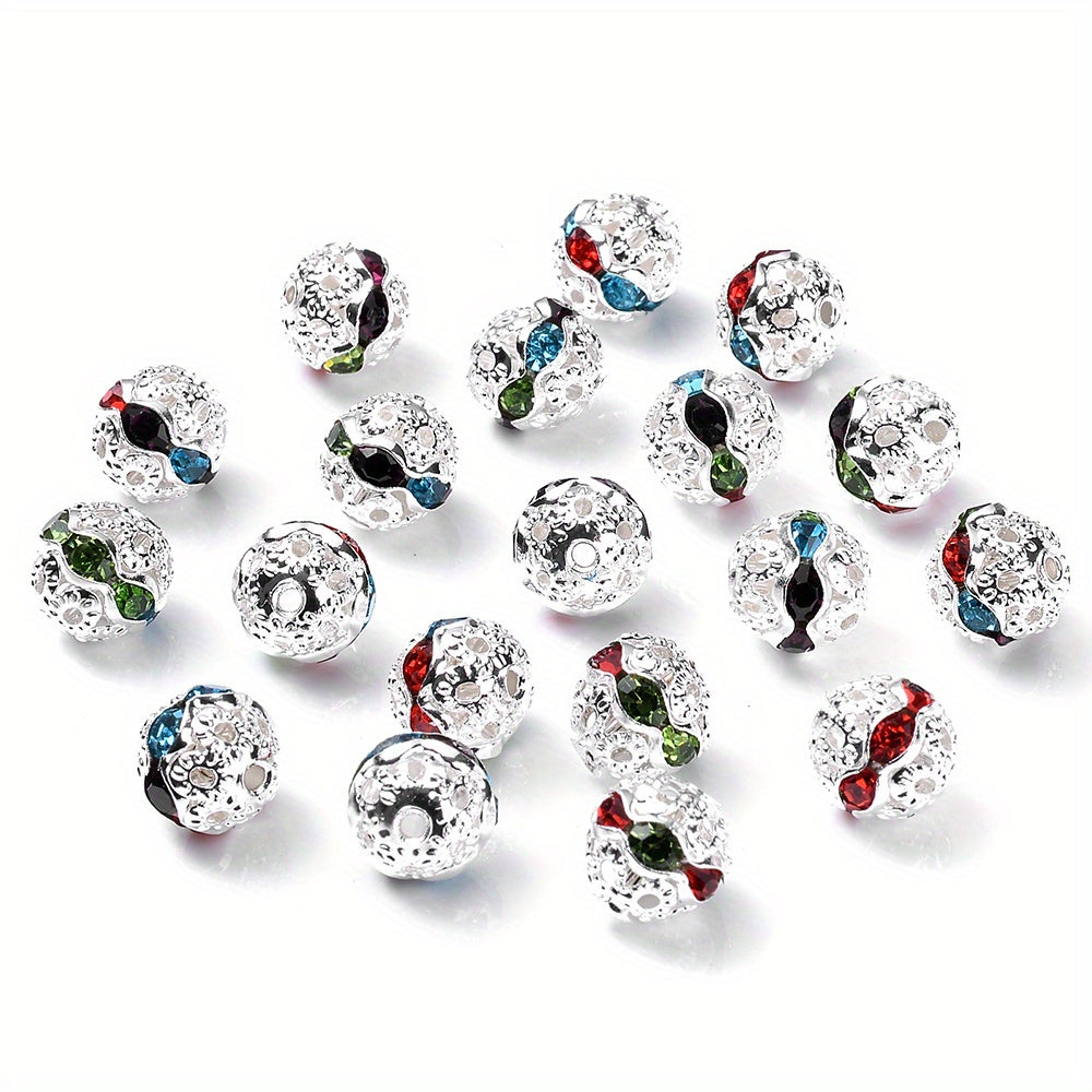 AB Rhinestone Ball Beads