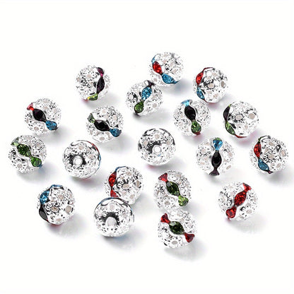 AB Rhinestone Ball Beads