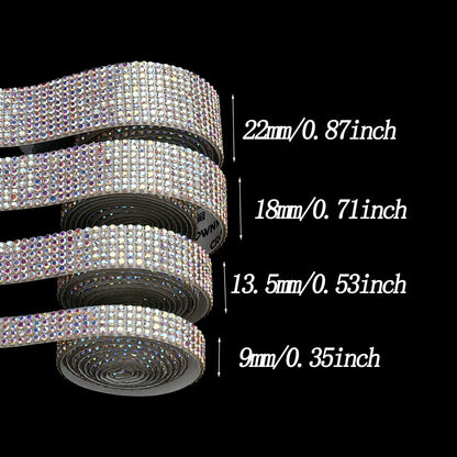 Self-Adhesive Rhinestone Trim Ribbon Set