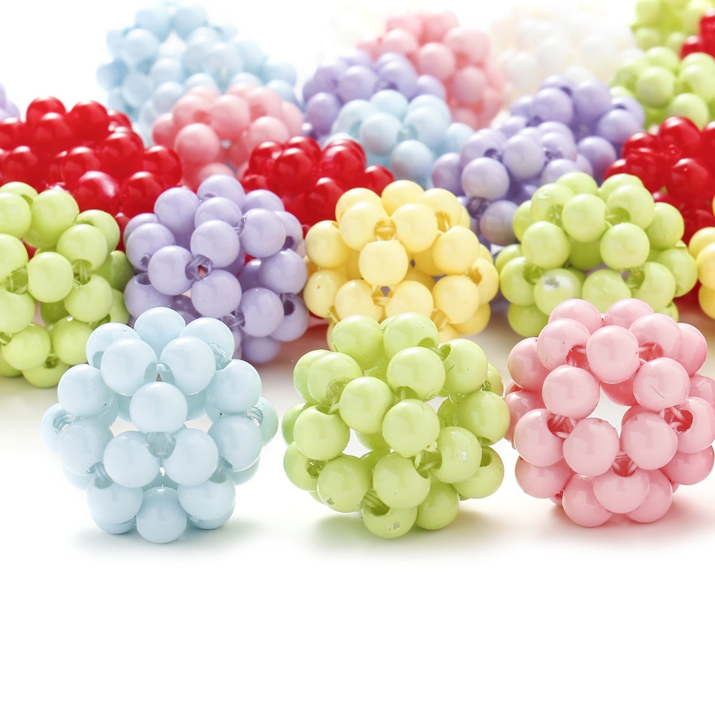 Macaron Woven Acrylic Beads
