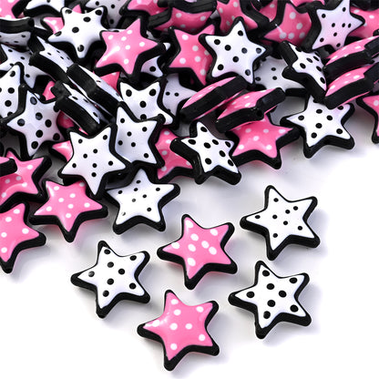 5pcs 19mm Star-Shaped Acrylic Beads