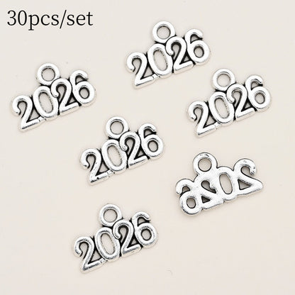 Vintage Number Letter Metal Charms