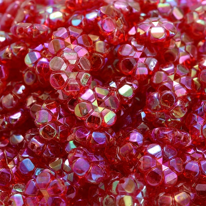 Multicolor AB Shiny Flower Acrylic Beads