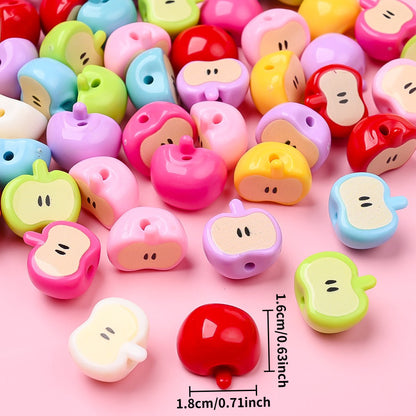 Semi-Apple Acrylic Beads