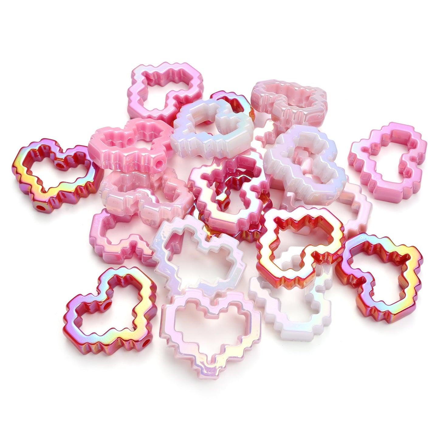 Valentine’s Day Hollow Heart Beads