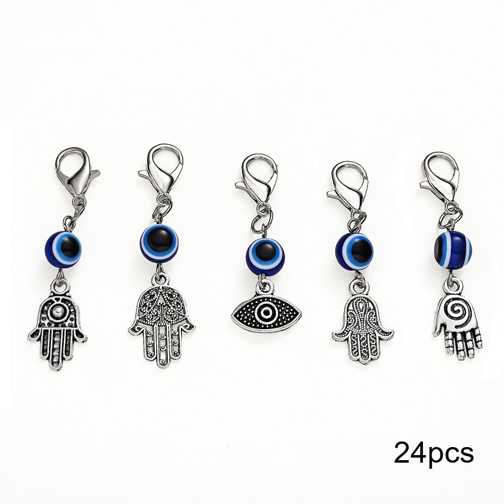 Evil Eye and Hamsa Enamel Pendant Charms
