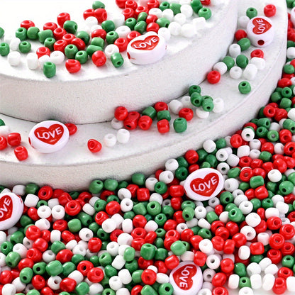 5000pcs Christmas Love Mixed Color Beads