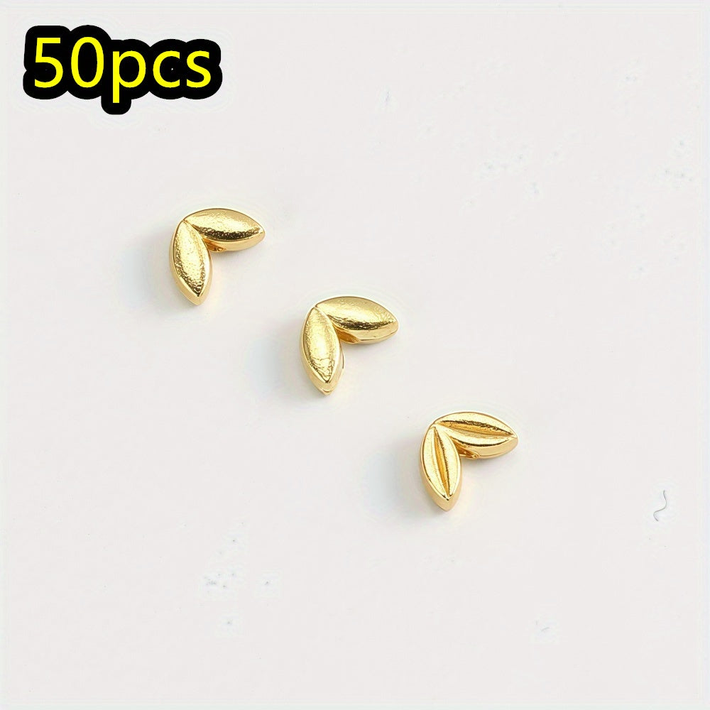 50pcs/set Antique Ear of Wheat Spacer Beads