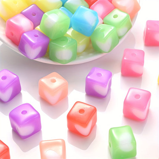 Heart Shape Square Acrylic Beads