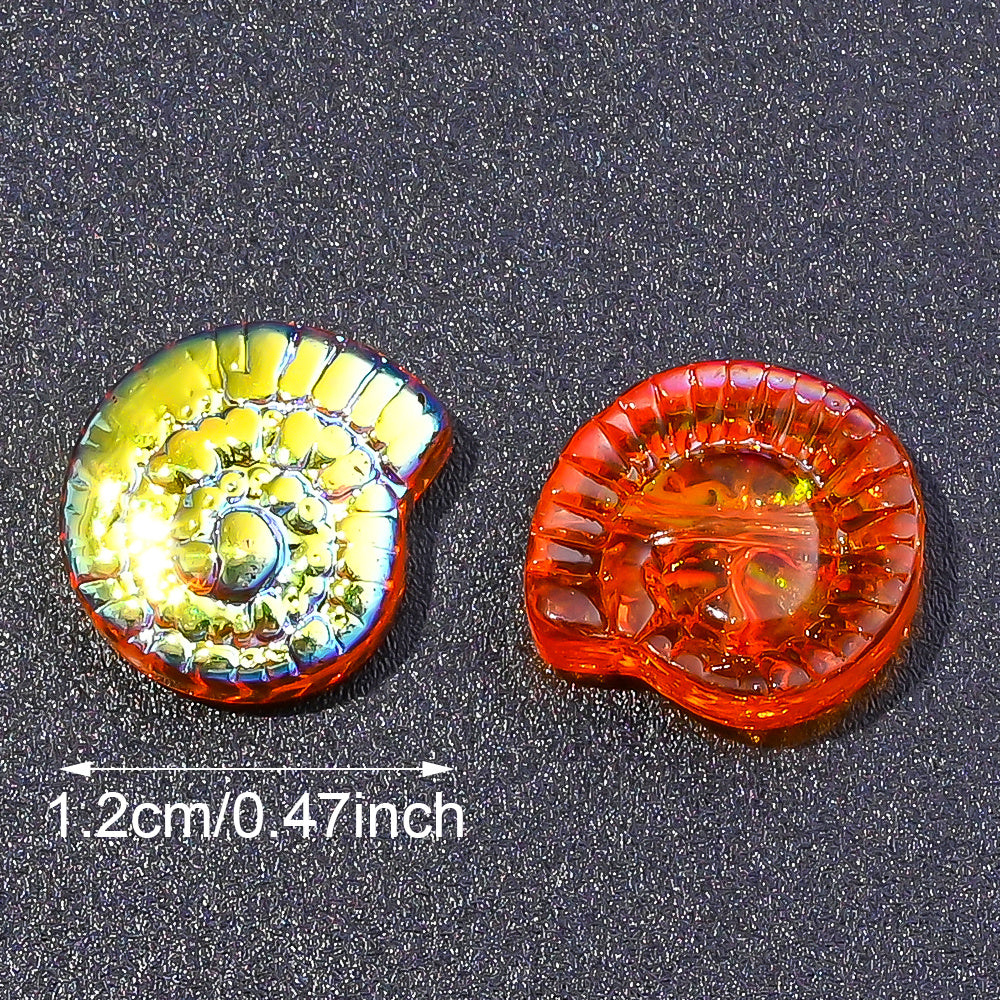 AB Conch Glass Beads