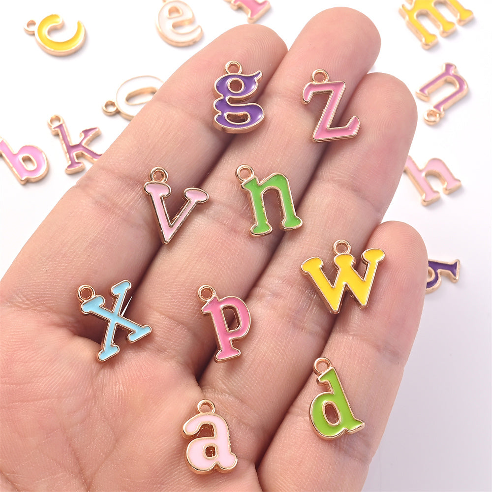 A-Z Alphabet Enamel Alloy Charms