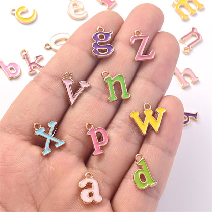 A-Z Alphabet Enamel Alloy Charms