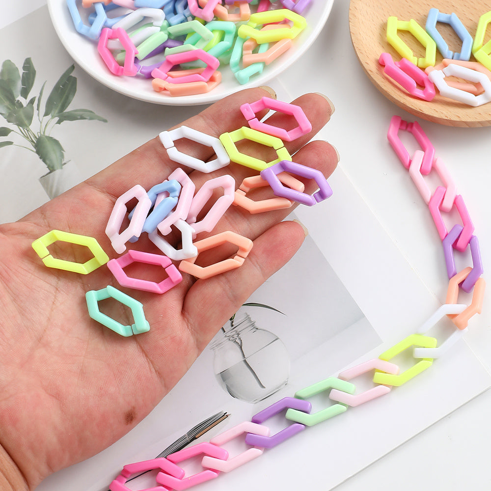 Acrylic Split Ring Chain Clasps