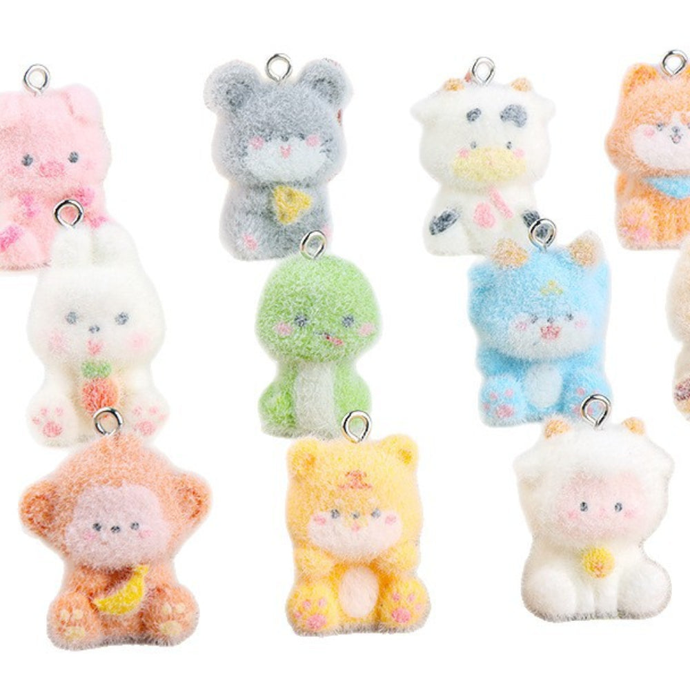 Flocking Zodiac Resin Pendants
