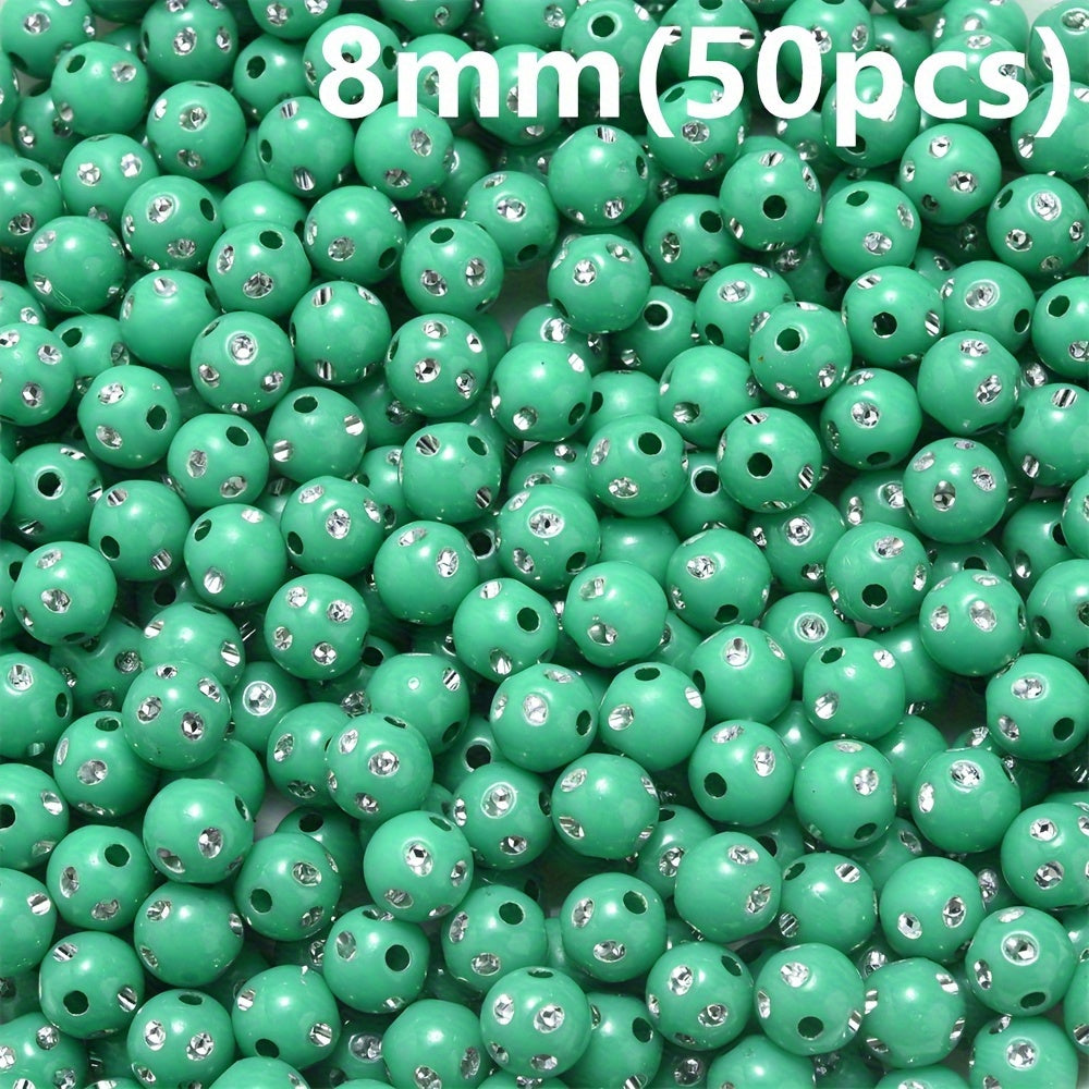 Mixed Acrylic Round Spacer Beads