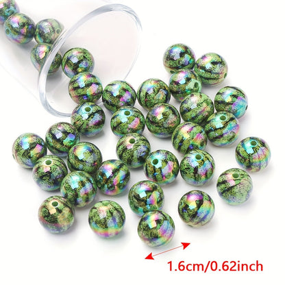 AB Green Watermelon Acrylic Spacer Beads