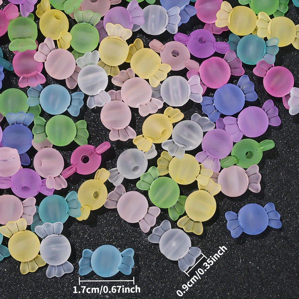 Clear Matte Candy Acrylic Beads