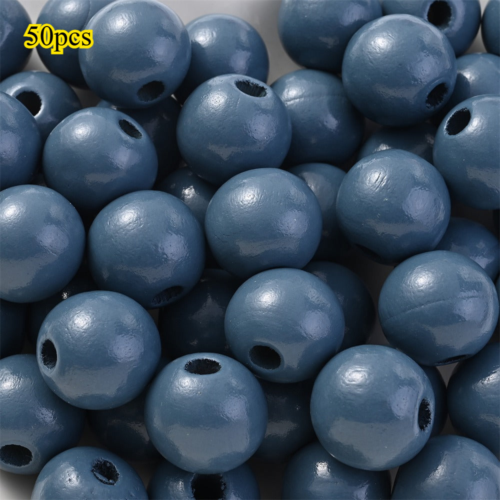 Marine-Themed Wooden Beads