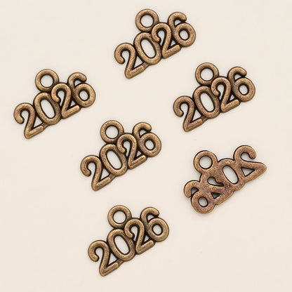 Vintage Number Letter Metal Charms