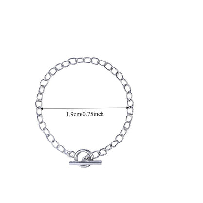 Mixed Color Alloy OT Bracelet Chains