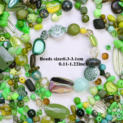 300pcs (about 175g) Green Acrylic Irregular Baroque Beads