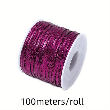 100 m/Roll 3 mm Christmas Ribbon Cord