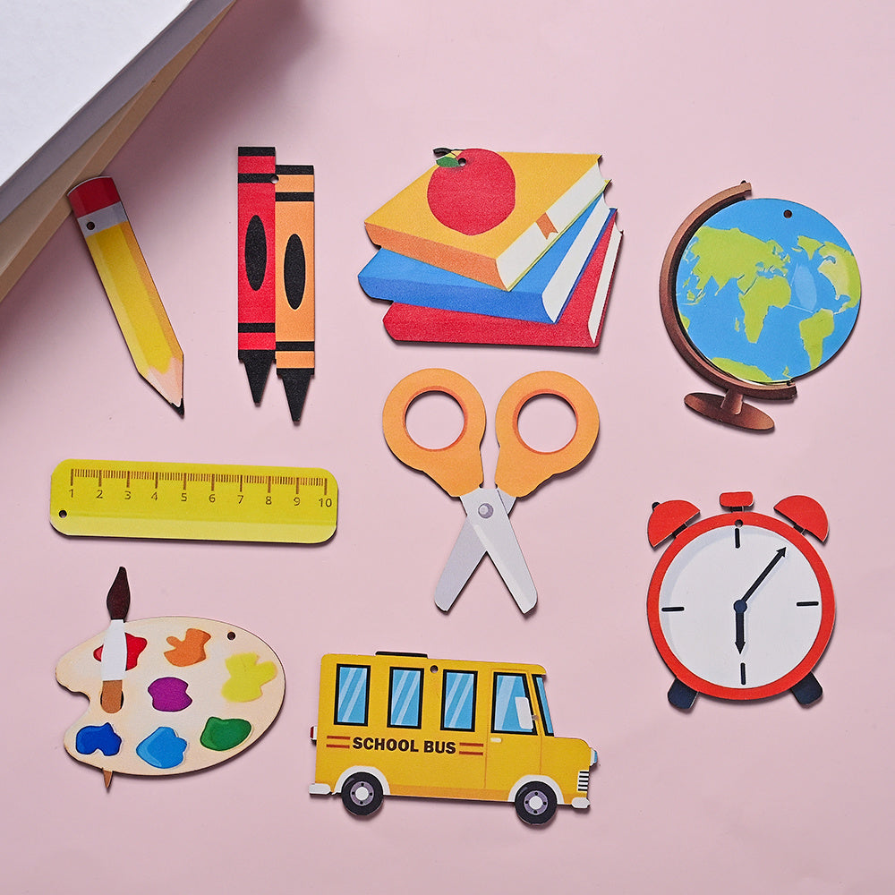 Back-to-School Wooden Hanging Ornaments
