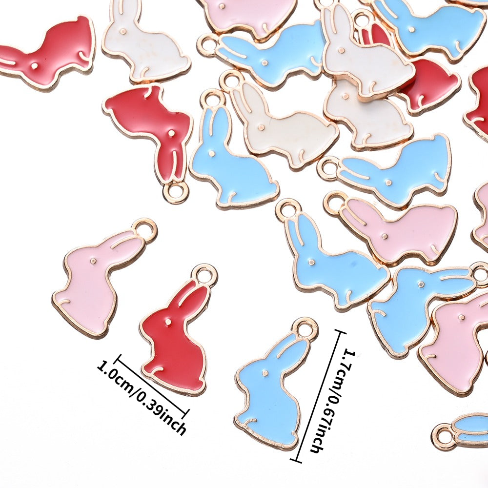 Easter Enamel Rabbit Pendants