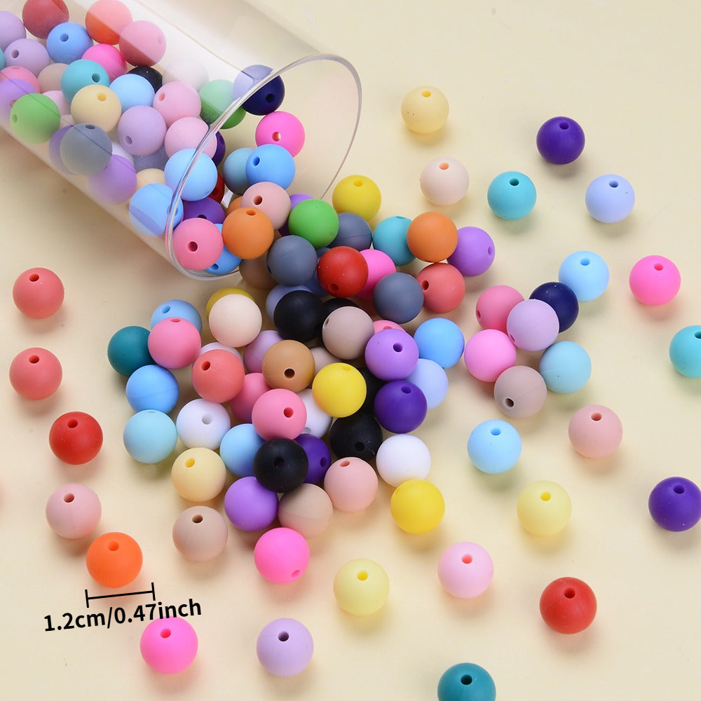 12 mm Rainbow Silicone Beads
