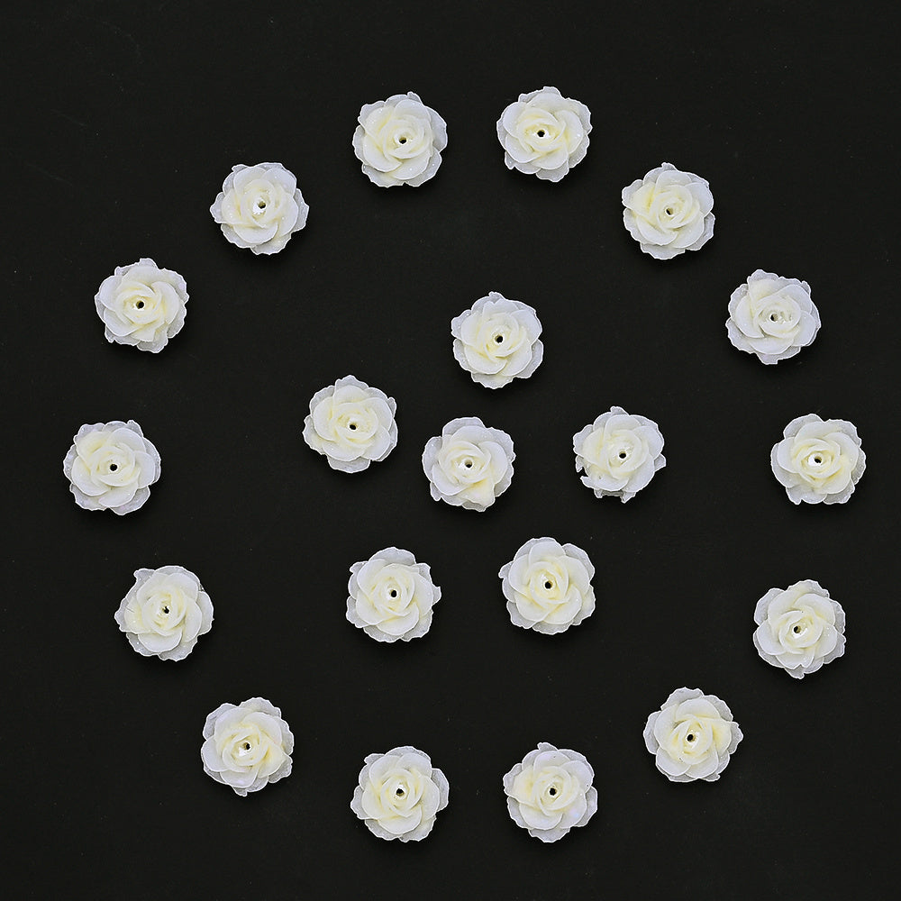 Gradient Resin Camellia Spacer Beads