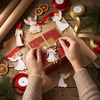 Wooden Christmas Angel Hanging Decorations
