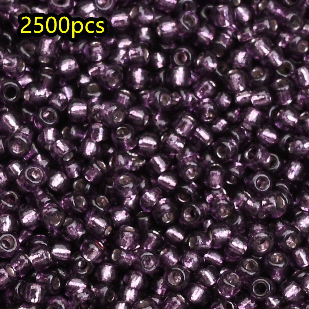 2500pcs/set 1.5mm Shiny Glass Seed Beads