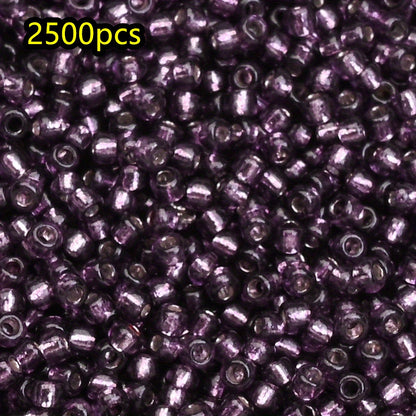 2500pcs/set 1.5mm Shiny Glass Seed Beads