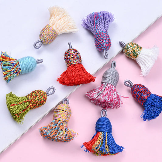 2-Piece 13x33 mm Colorful Bag Head Tassels