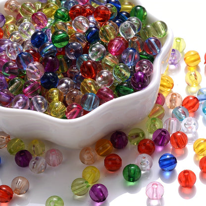 200PCS 4mm Mini Transparent Acrylic Spacer Beads