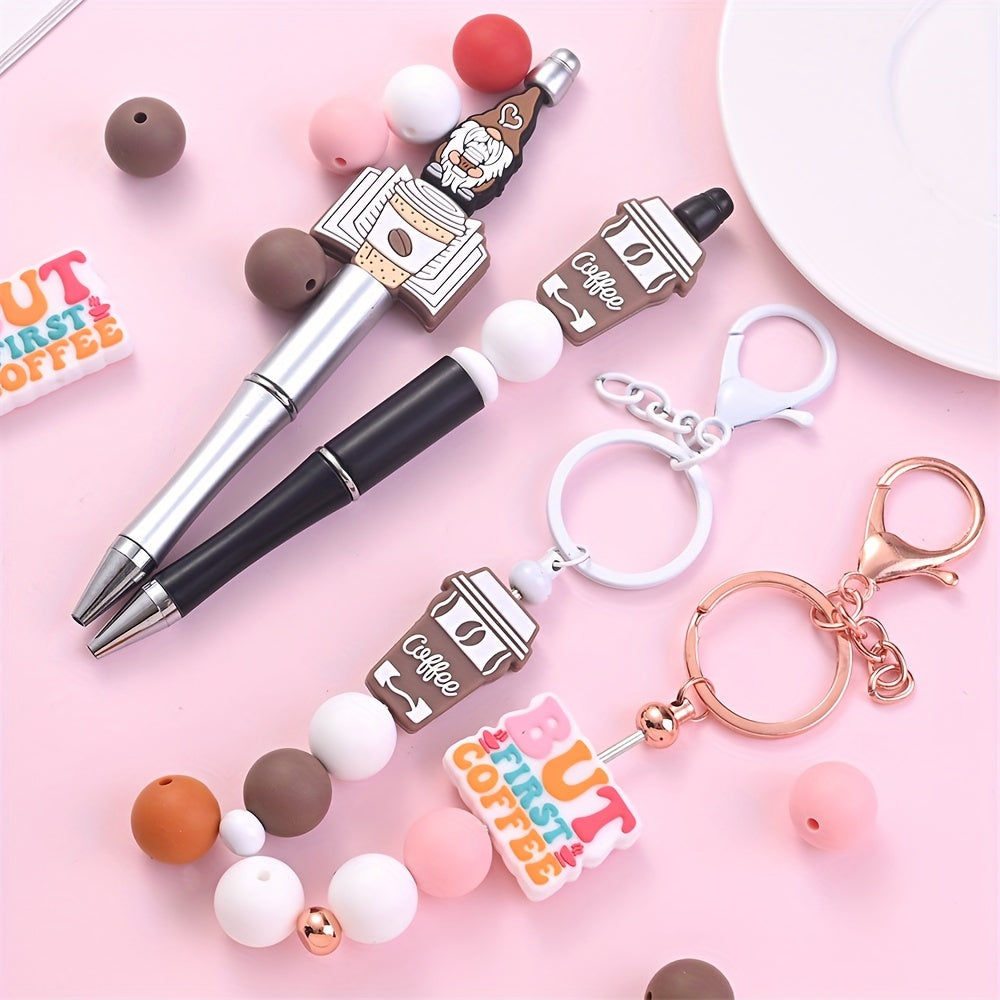 20pcs 14-30mm Coffee Gnome Silicone Beads
