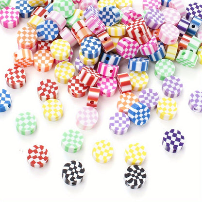 Striped Polymer Clay Beads