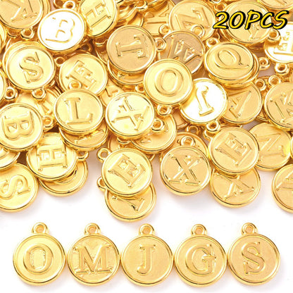 Acrylic Letter Round Pendants