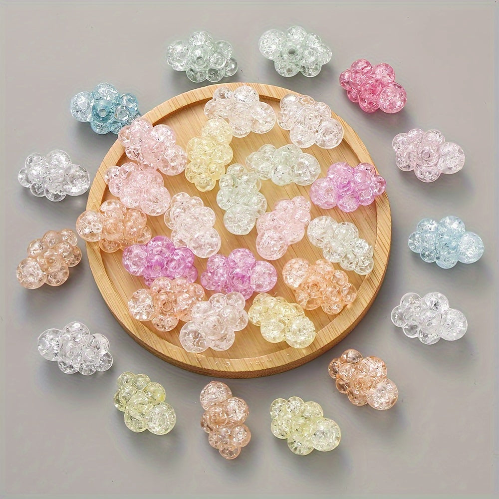 10PCS 16×24mm Cracked Cloud Acrylic Bead Set