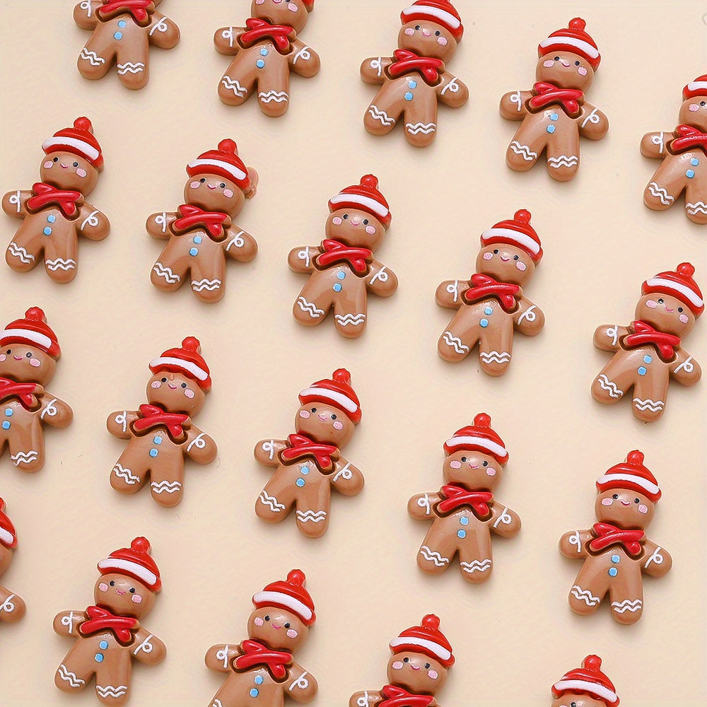 Mini Resin Gingerbread Man Beads