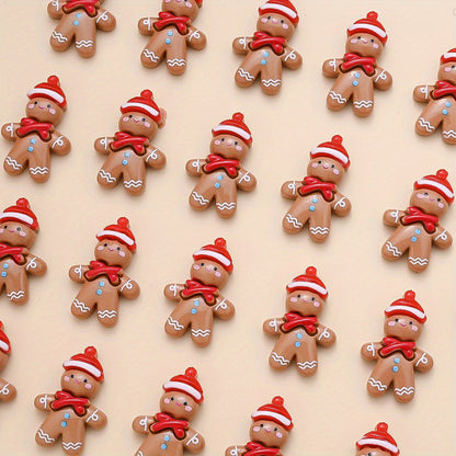 Mini Resin Gingerbread Man Beads
