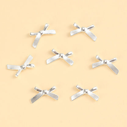 Gold & Silver Bow Alloy Beads
