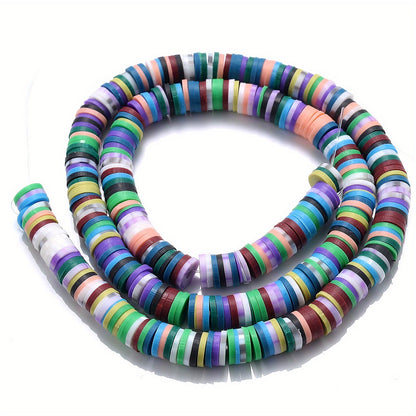 Mixed Color Polymer Clay Flat Beads
