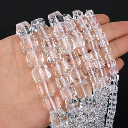 6/8/10/12mm Cubic Glass Beads